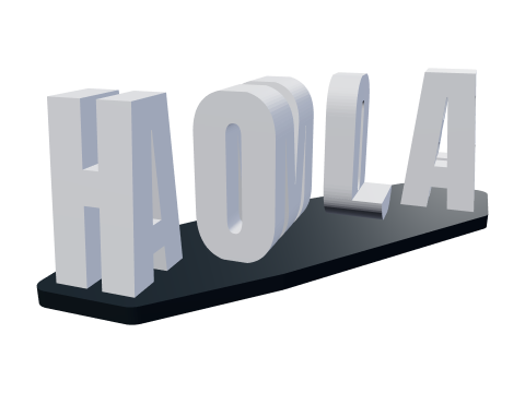 Letras ilusión en Taller 3D: vista previa