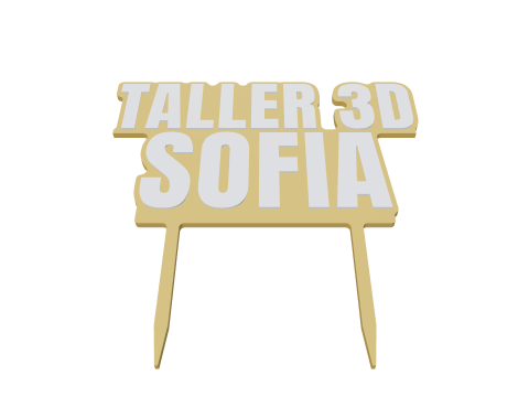 Toppers para pasteles, tortas y postres en Taller 3D: vista previa